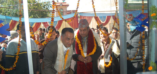 Deputy General Manager of HH Bajaj, Chiranjibi Shah inaugurated Sagarmatha Automobiles in Tamghas, Gulmi amidst a function on Wednesday, January 28, 2015.
